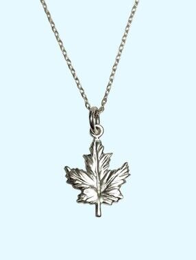 Sterling Silver Maple Leaf Pendant Necklace